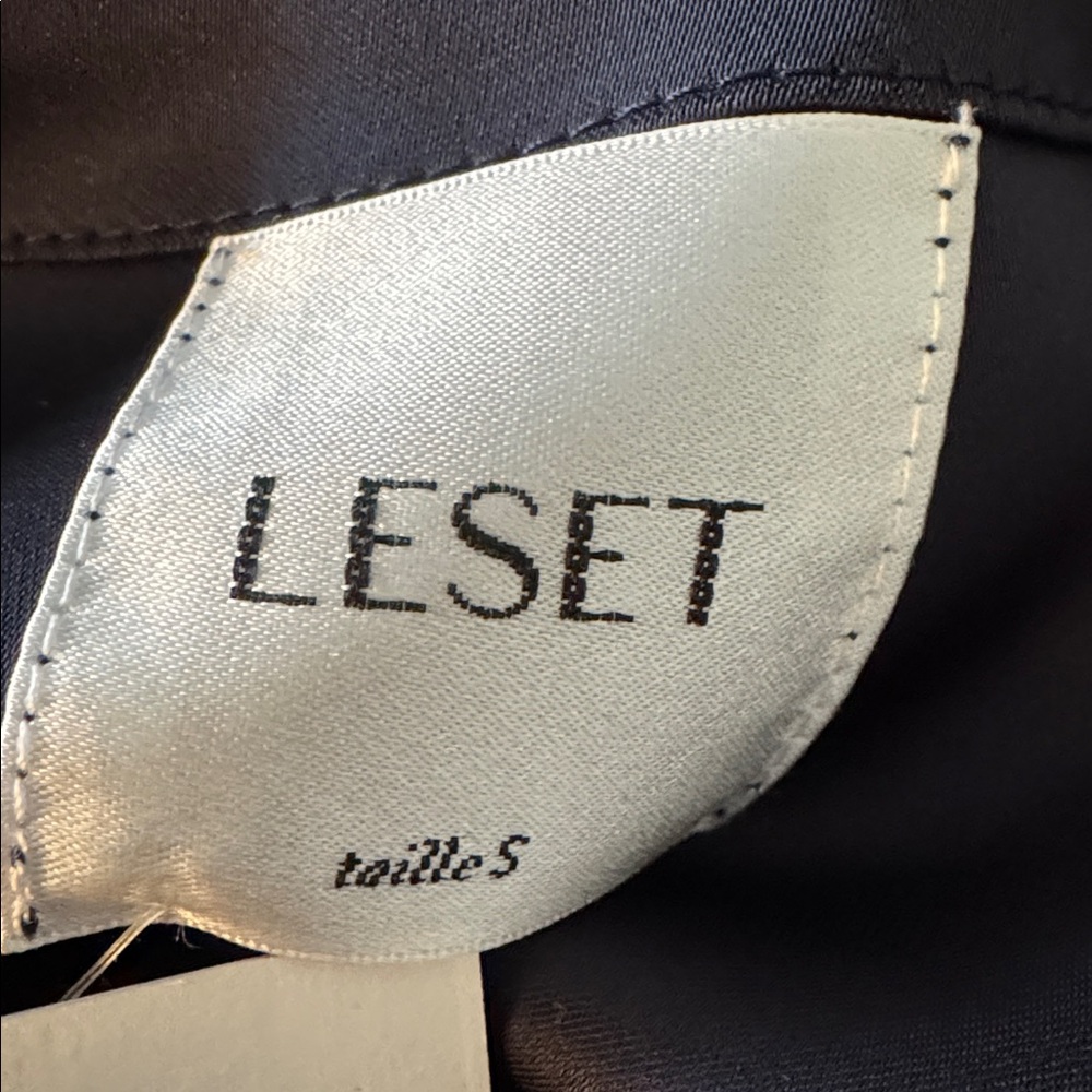 NWT Leset Barb Satin Blazer in Midnight Size Small - Picture 5 of 6